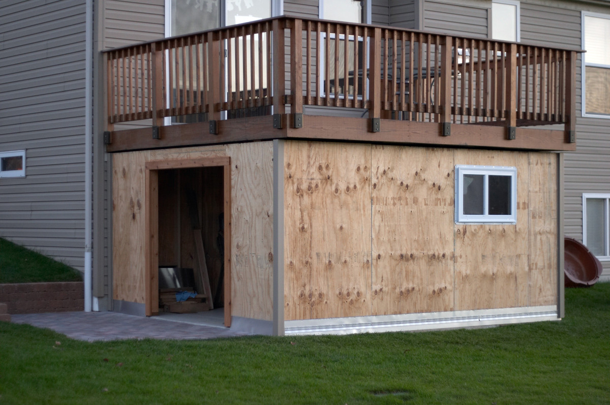 Panofish Building A Shed Under A Deck pertaining to size 1200 X 797