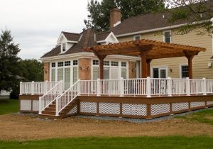 Pergola Design Ideas Pergolas On Decks White Fence Create Decorate regarding proportions 1200 X 840