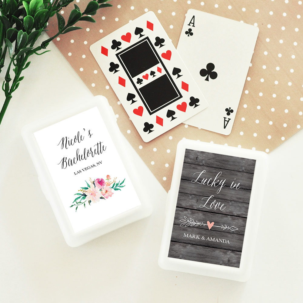 Personalized Playing Card Wedding Favors Garden Wedding Floral in sizing 1000 X 1000