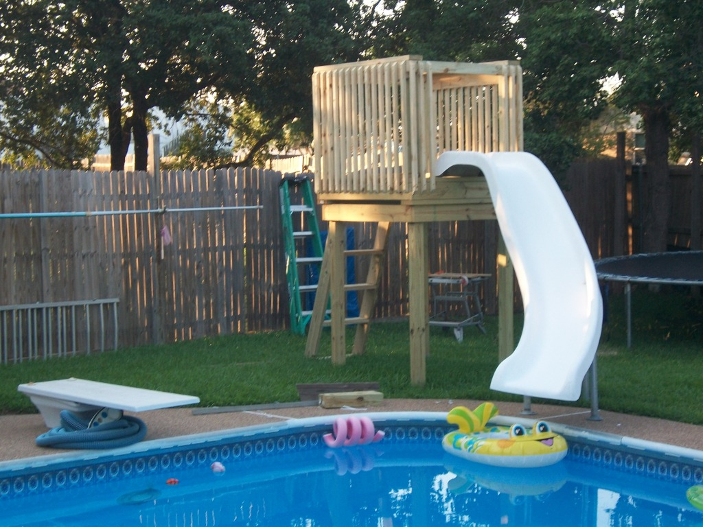 Pics Of The Pool Slide I Built Dfw Mustangs with measurements 1024 X 768