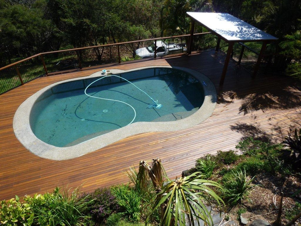 Pool Decking Brisbane Timber Pool Deck Builders Deking intended for sizing 1024 X 768