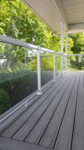 Regal Ideas Tempered Glass Panels With White Aluminum Railing with regard to proportions 747 X 1328