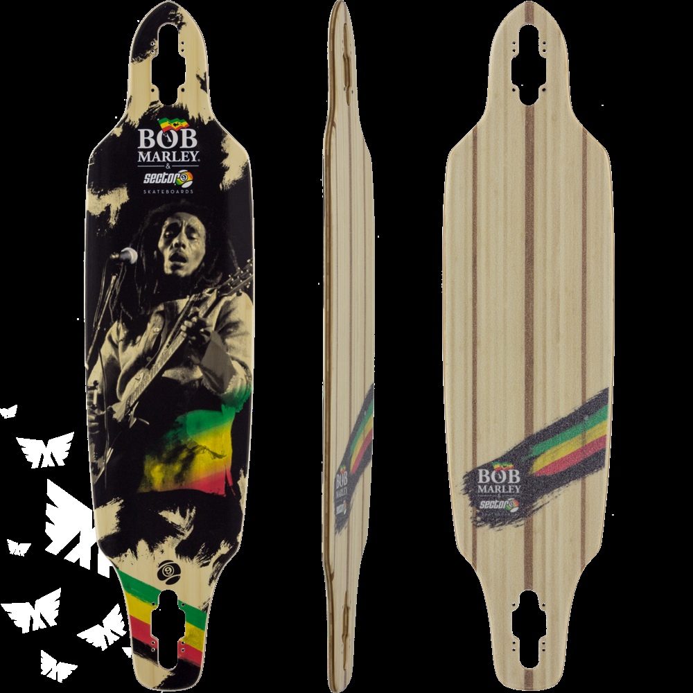 Sector 9 Bob Marley Jamming Longboard Skateboard Deck W Grip intended for size 1000 X 1000