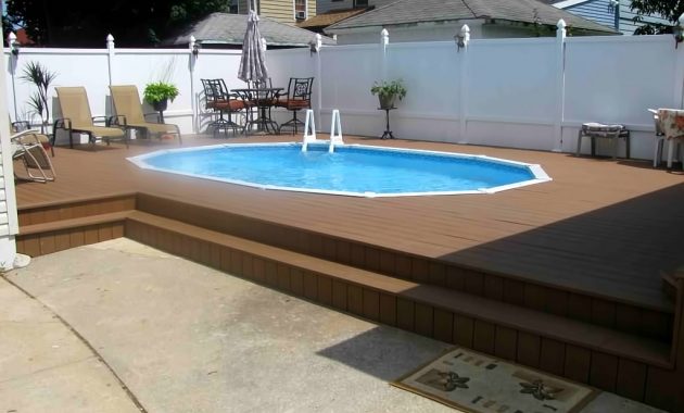 Semi Inground Pool With Deck Swimming Pool Installs Inground inside size 1024 X 768