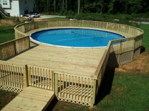Simple Above Ground Pool Deck Ideas Httpdesigningandideas within proportions 2816 X 2112