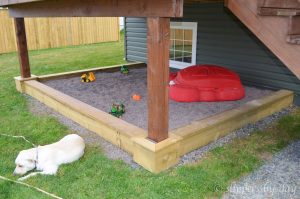 Slippers Day Diy Sandbox Beneath A Raised Deck for proportions 1600 X 1059