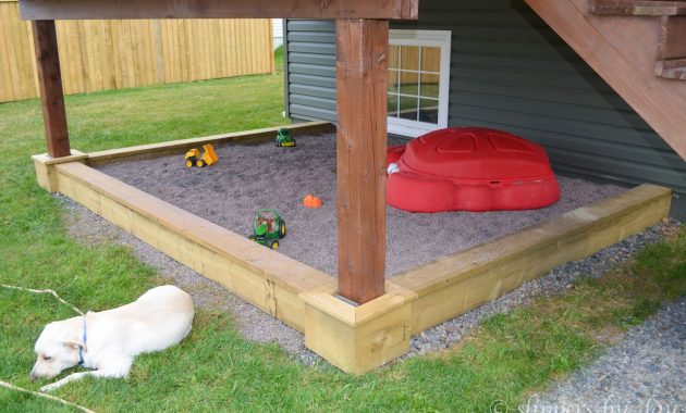Slippers Day Diy Sandbox Beneath A Raised Deck for proportions 1600 X 1059