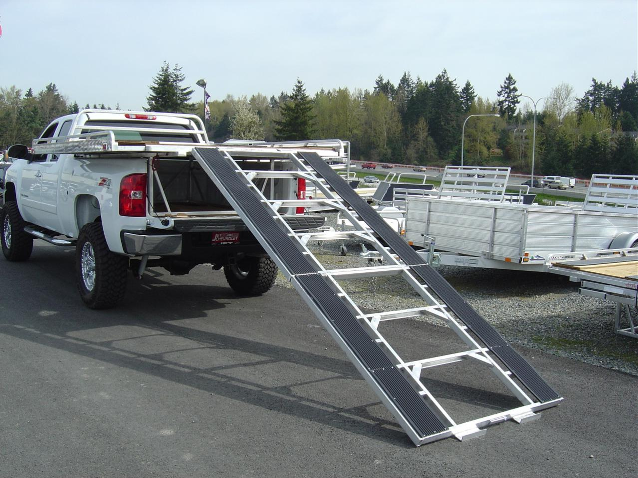 Snowmobile Ramps For Truck Black Ice Tri Fold Snowmobile Trailer with measurements 1278 X 958