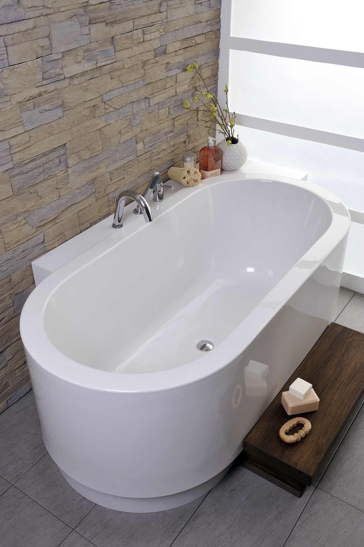 60 Freestanding Tub With Deck Mount Faucet Decks Ideas