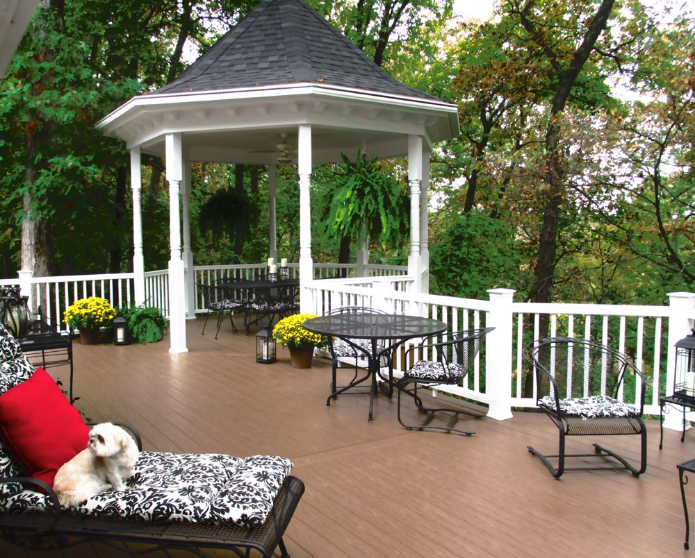 This Wildwood Deck Has Gossen Pvc Deck In Spanish Walnut Color And with size 1000 X 804