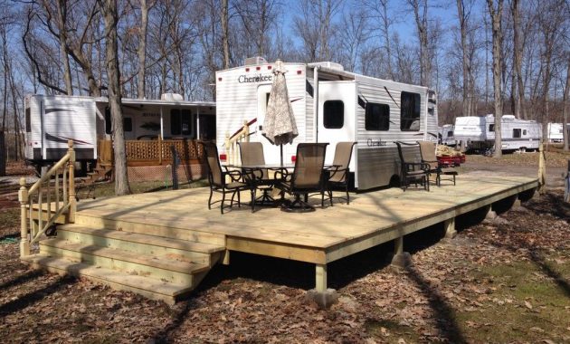 Treated Wood Deck Hickory Acres Campground Edgerton Ohio Diy inside sizing 1024 X 768