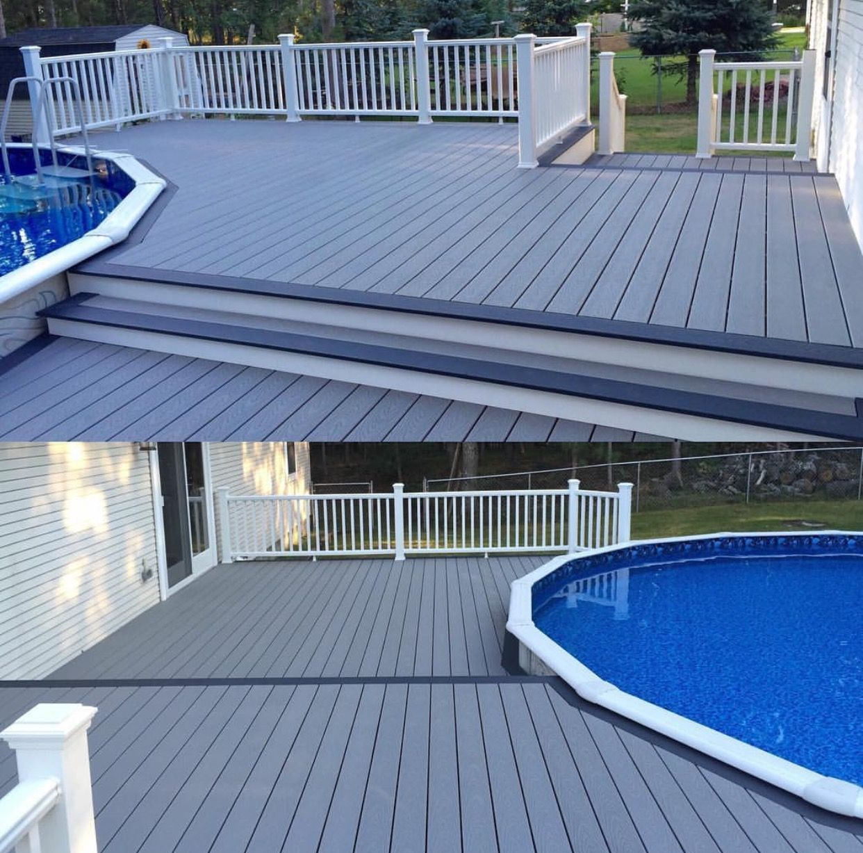 Trex Pebble Grey And Winchester Grey Decking With Trex Transcend for proportions 1242 X 1227