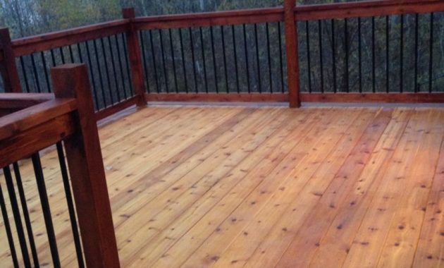 Two Tone Stain On Our Deck Turned Out Nice Outdoor Living with regard to dimensions 852 X 1136