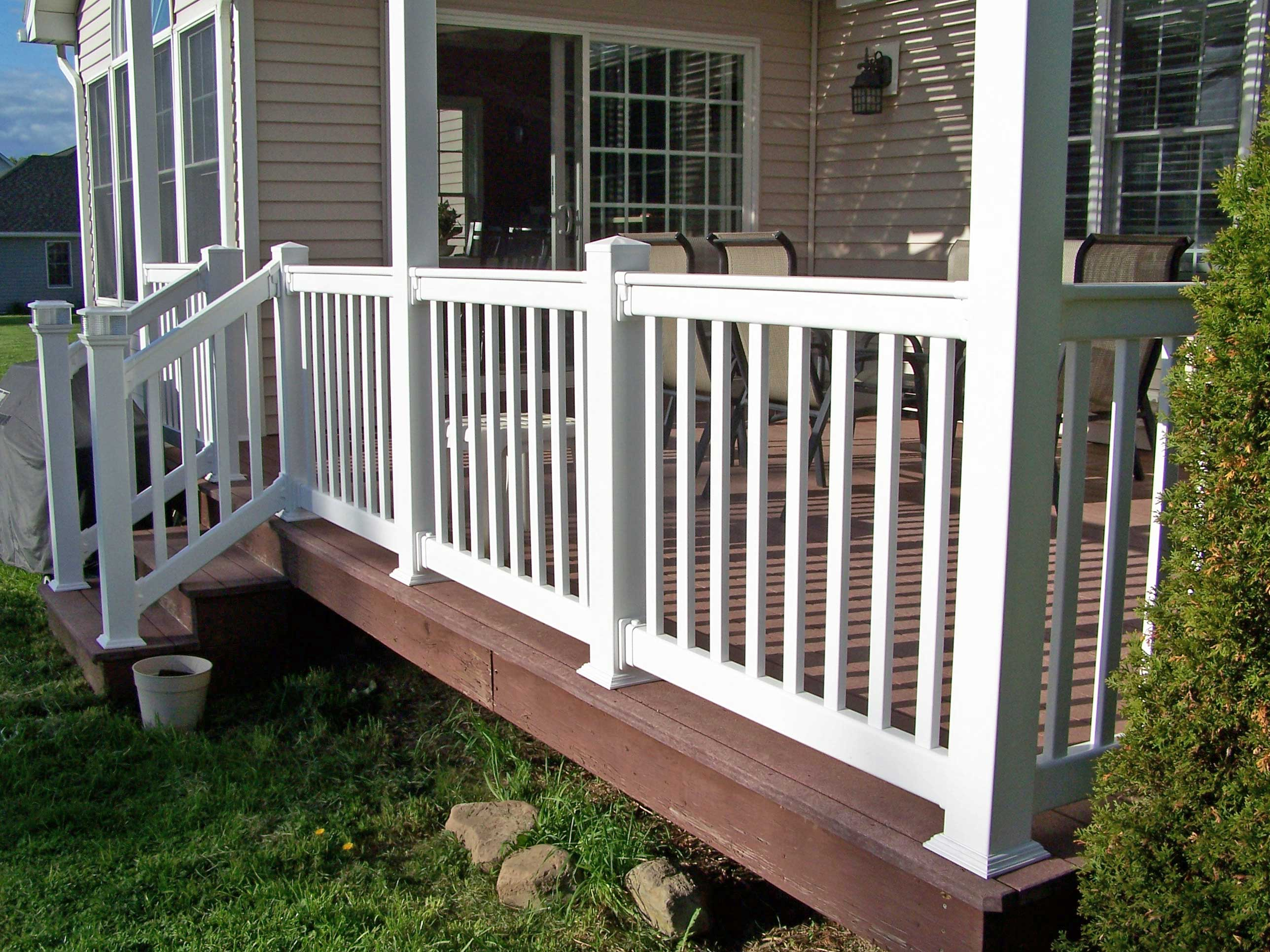 Vinyl Railing Install Clinton Ny Poly Enterprises inside size 2576 X 1932