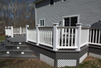 White And Gray Wood Porch Composite Decks Hot Tub Decks Trellis inside sizing 3072 X 2304