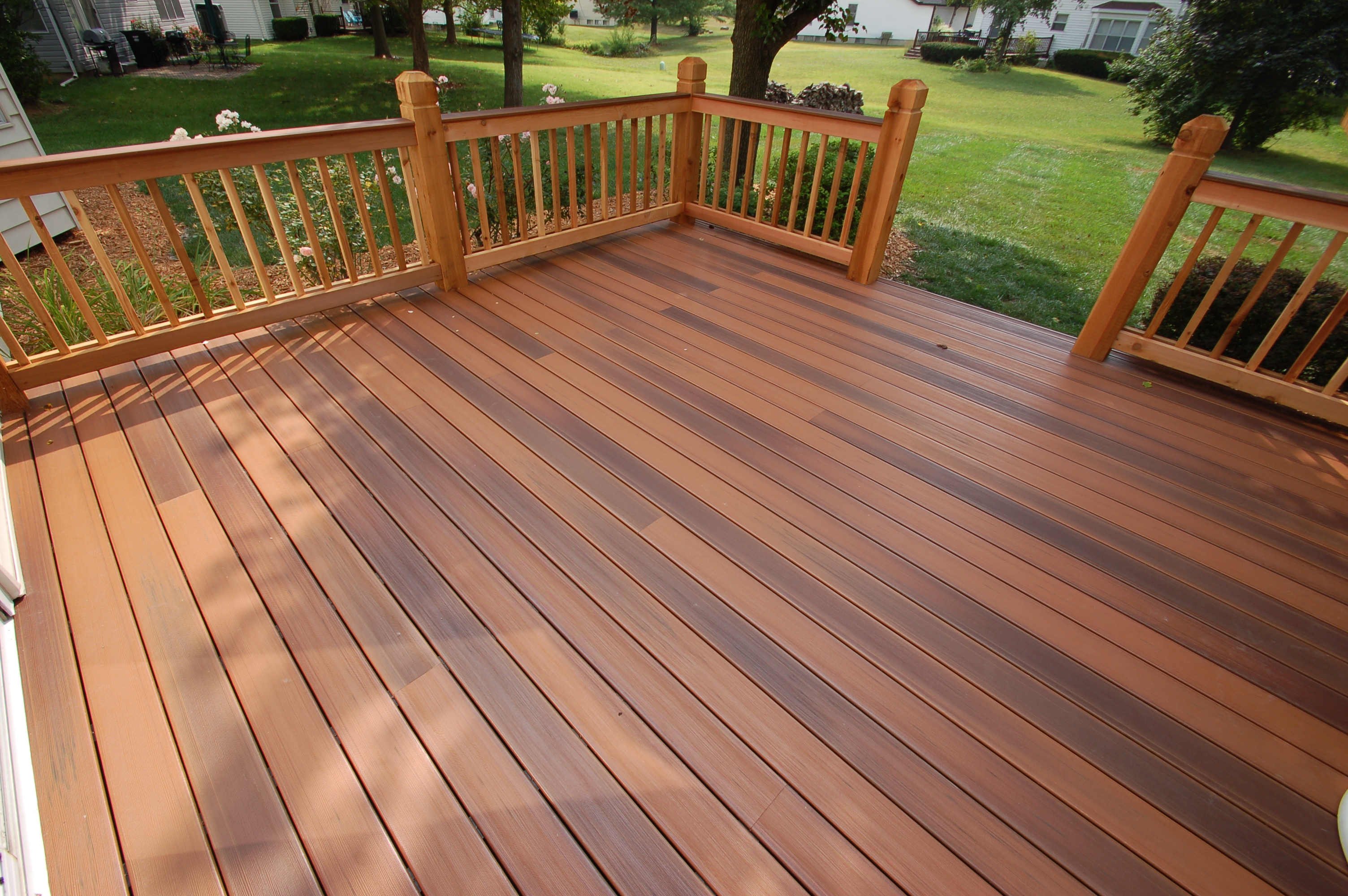 Wood Deck Artificial Wood Decking Duralifereg Brazilian Cherry within measurements 3008 X 2000