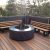 Portable Fire Pit On Wooden Deck