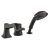 3 Hole Deck Mount Tub Faucet With Hand Shower
