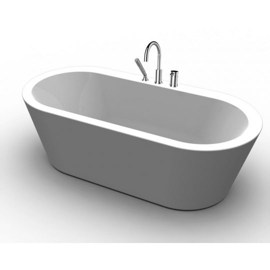 Permalink to Rectangle Freestanding Tub With Deck Mount Faucet